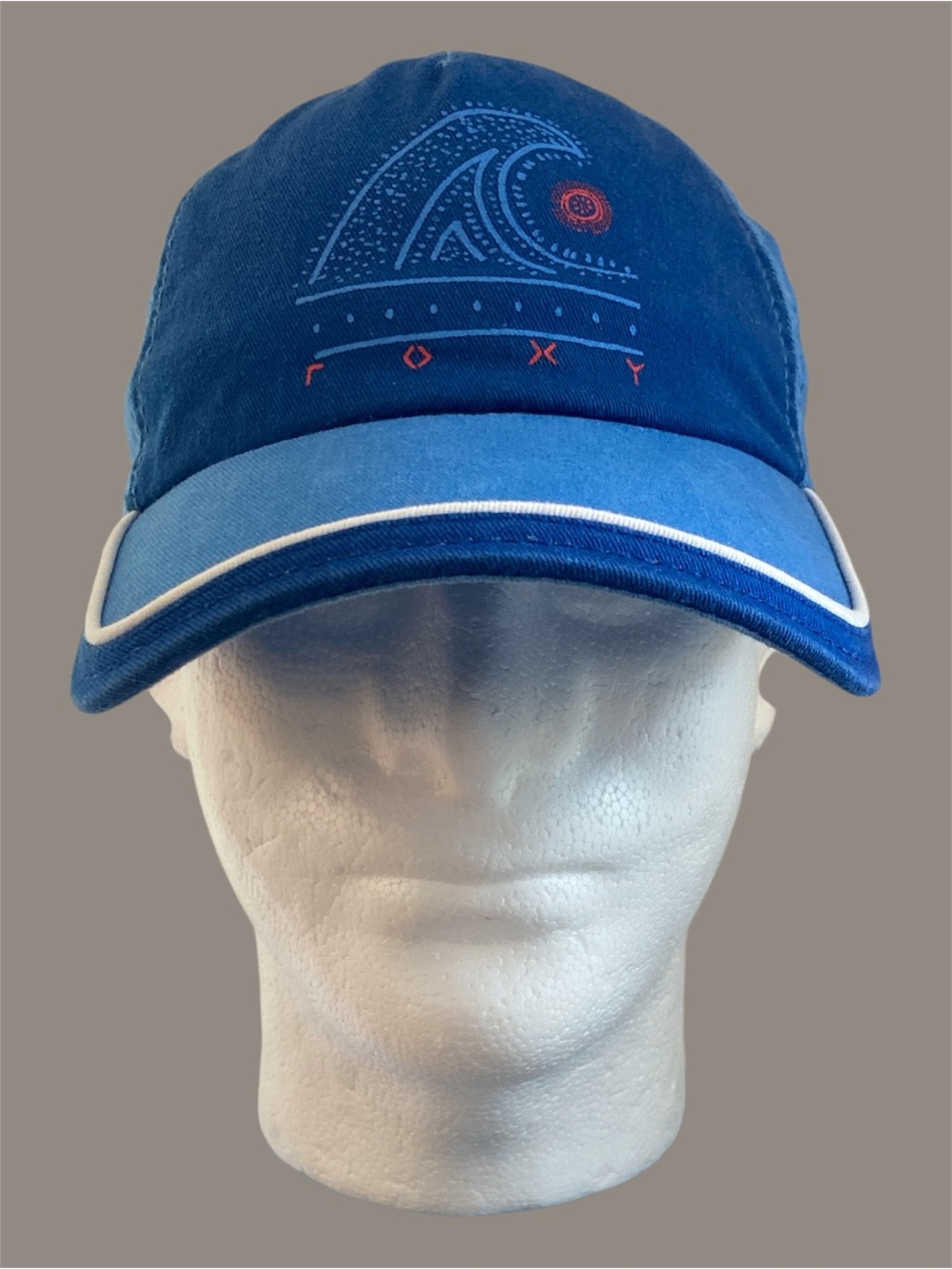 Vintage Roxy Blue SnapBack Surf Hat EUC